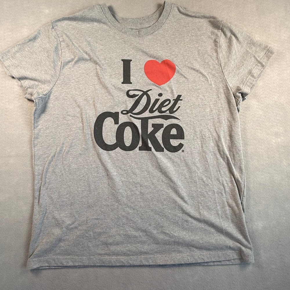 Coca-Cola I Heart Diet Coke Graphic Tee Heather Gray XL